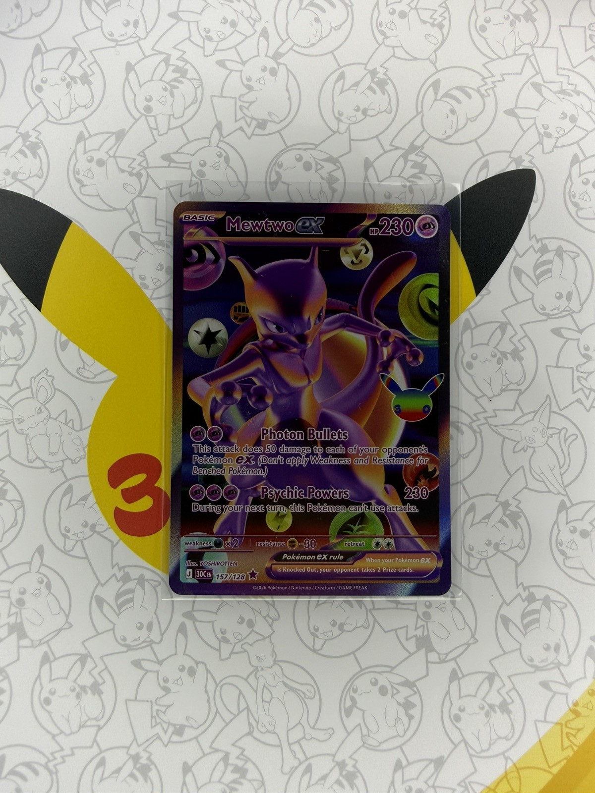 Pokémon TCG Mewtwo ex #157/128 New 30th Anniversary PSA 10 Potential