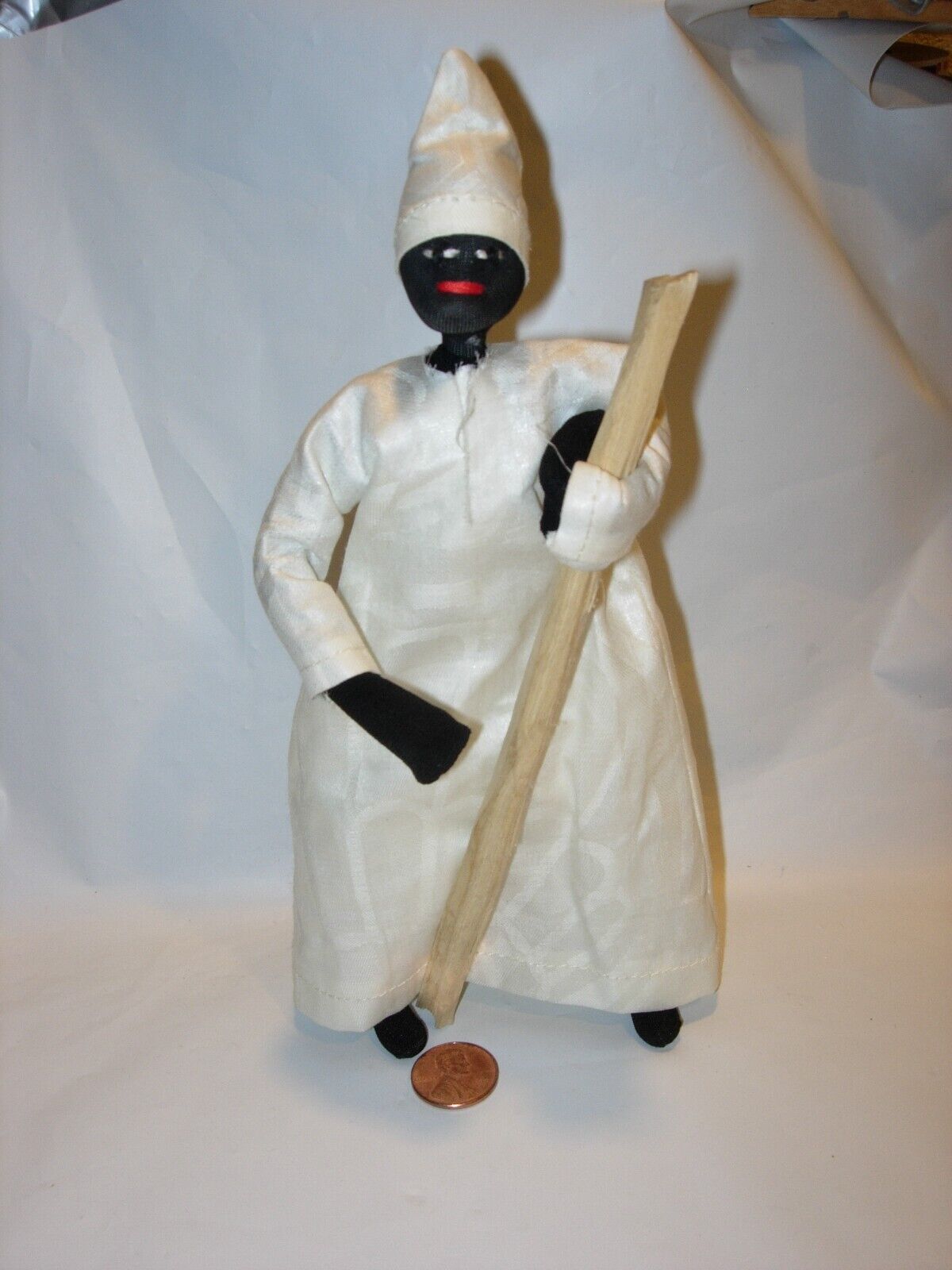 Vintage HANDMADE Black African Ethnic TRAVEL Souvenir Doll 9\