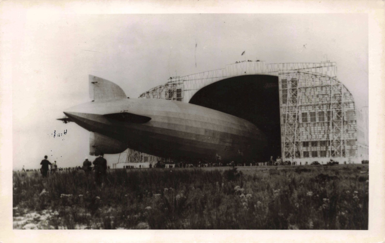 RPPC Newark New Jersey Zeppelin Expert at Historical Society Dirigible Postcard