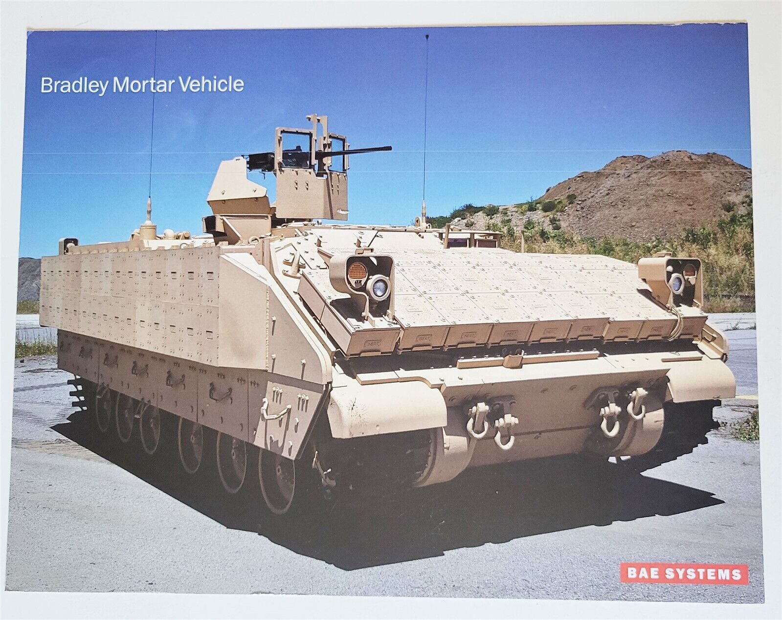 Bradley Mortar Vehicle Tank Data Sheet BAE Systems 2010