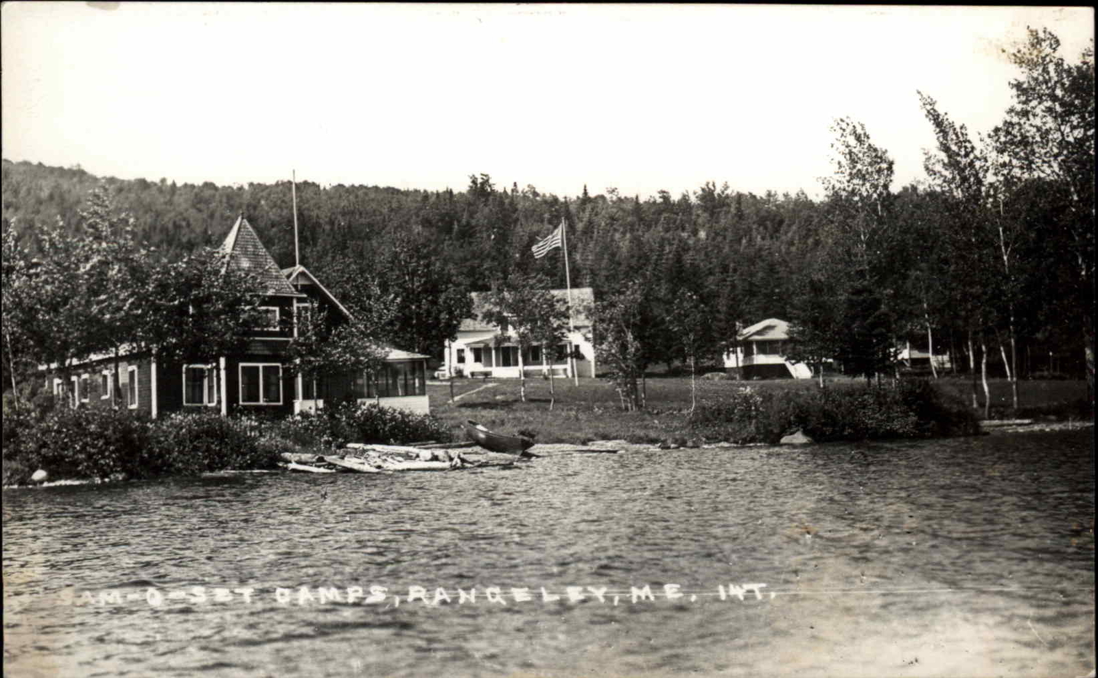 Rangeley Maine ME Samoset Camps Real Photo Postcard