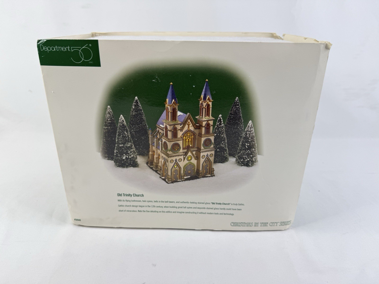 Department 56 Old Trinity Church 58940 Christmas in the City 1998 with Box