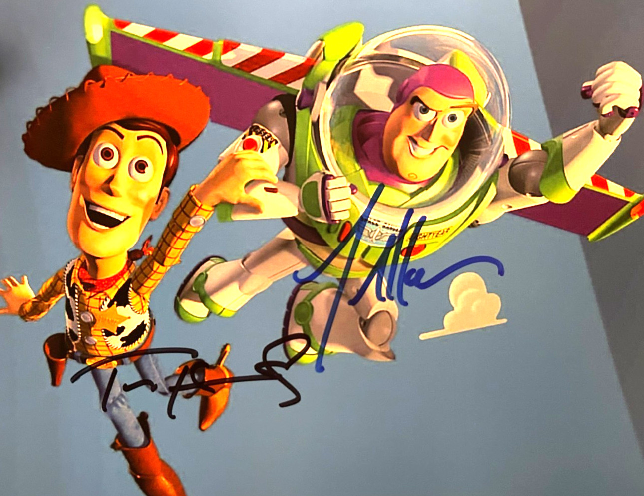 Tom Hanks, Tim Allen Signed TOY STORY: Buzz Woody Original Autograph 8x10