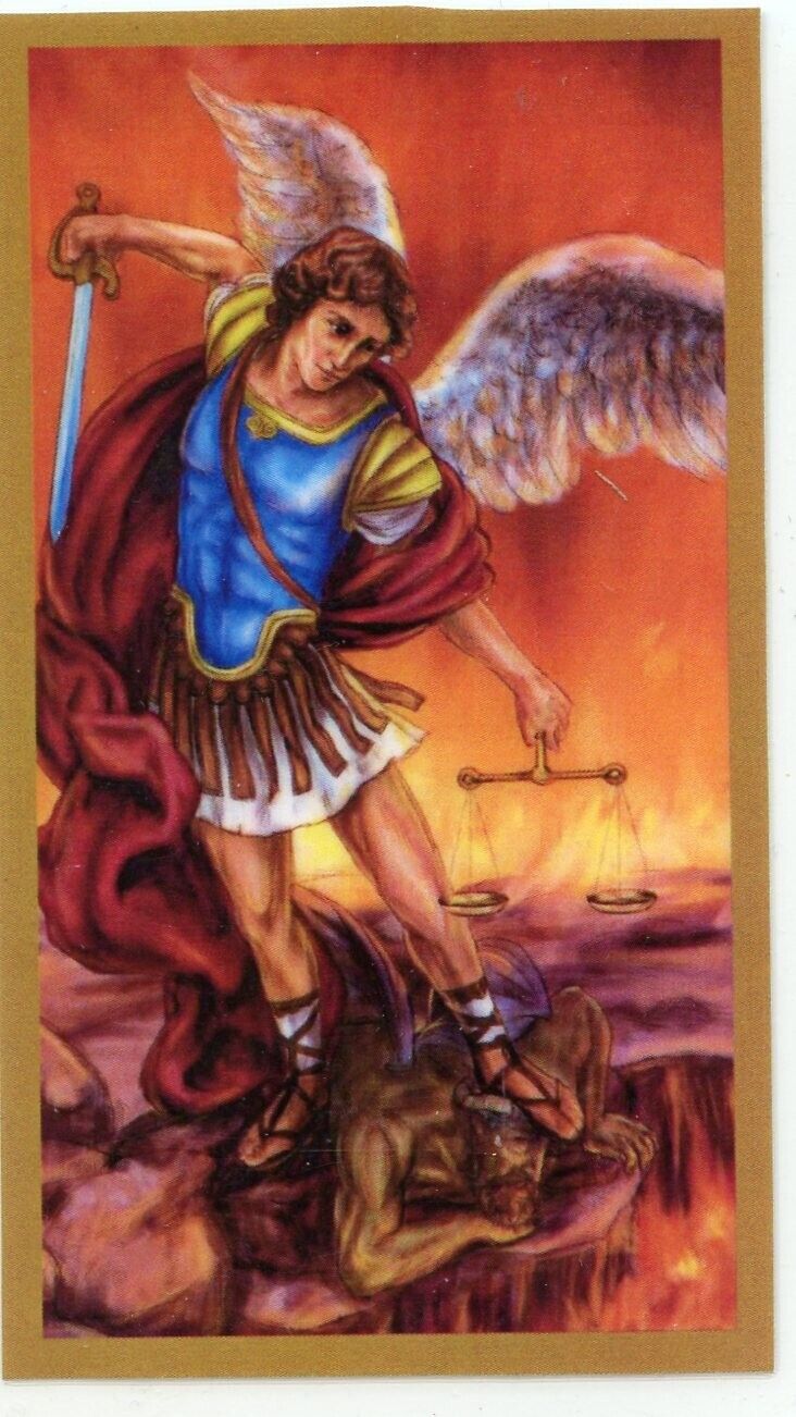 Prayer to St. Michael U- Laminated  Holy Cards.  QUANTITY 25 CARDS