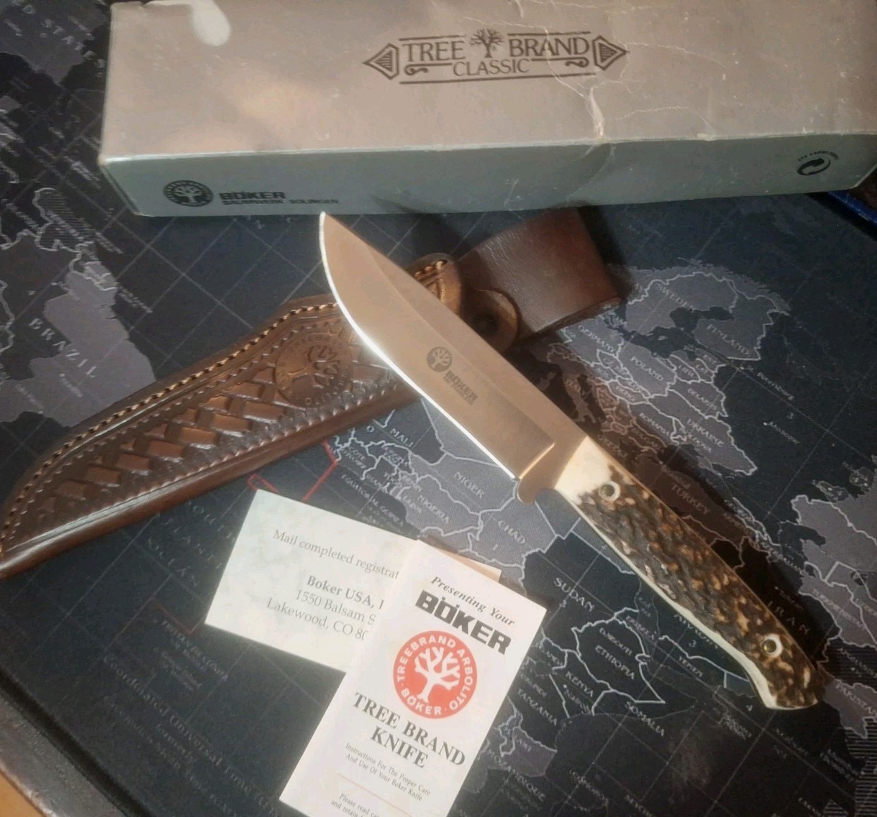 BÖKER ARBOLITO TREE BRAND FIXED BLADE KNIFE 520H w/SHEATH NIB ARGENTINA BÖKER ARBOLITO TREE BRAND FIXED BLADE KNIFE 520H w/SHEATH NIB ARGENTINA