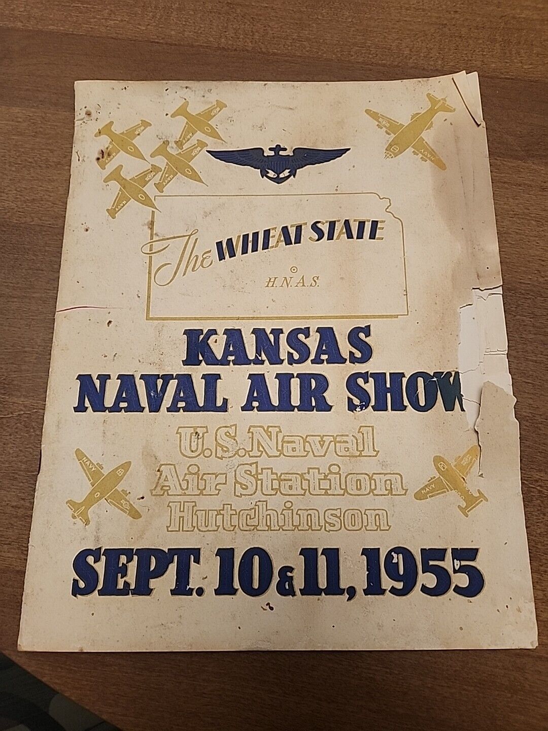 1955 Kansas Naval Air Show US Air Station Hutchinson  The Weat State Souvenir...