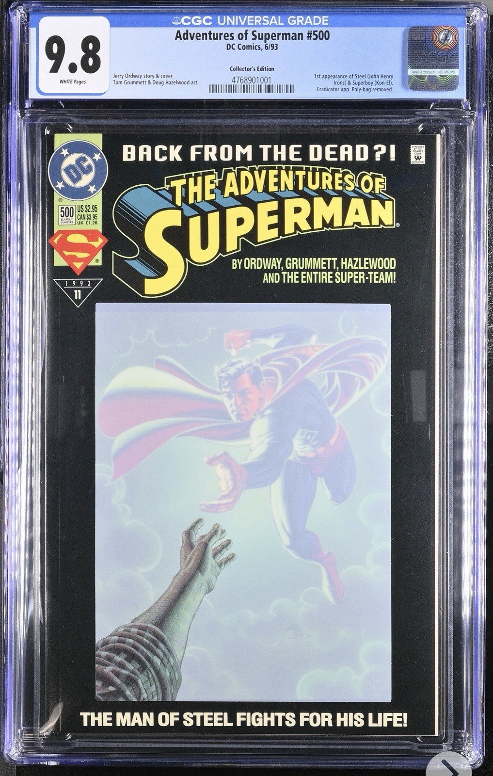 Adventures of Superman #500 Comic Book Also The Death Of Superman. SIGNED