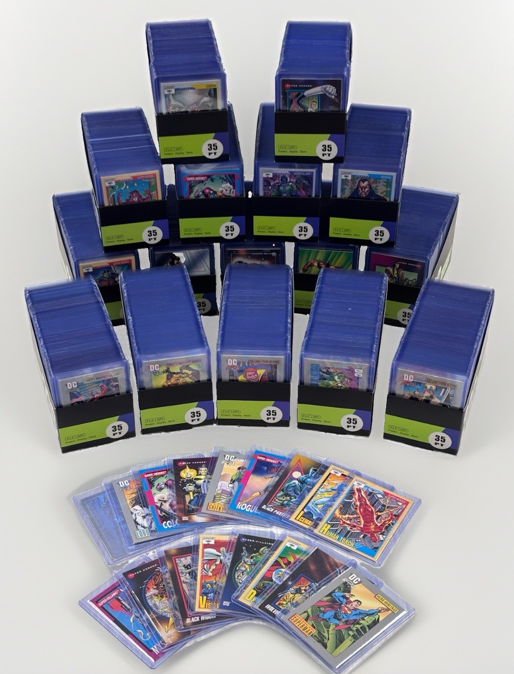 1700+ Marvel DC Comics Trading Card Collection Vintage 1990s LP-NM
