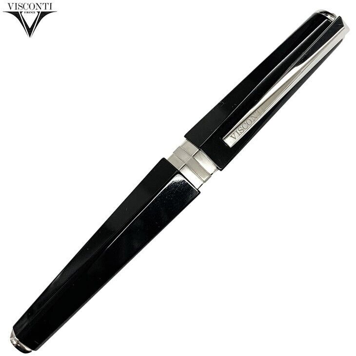 VISCONTI Pentagon Black Roller Ballpoint Pen(KP14-01-RB) wz/Box&Manual Very Rare