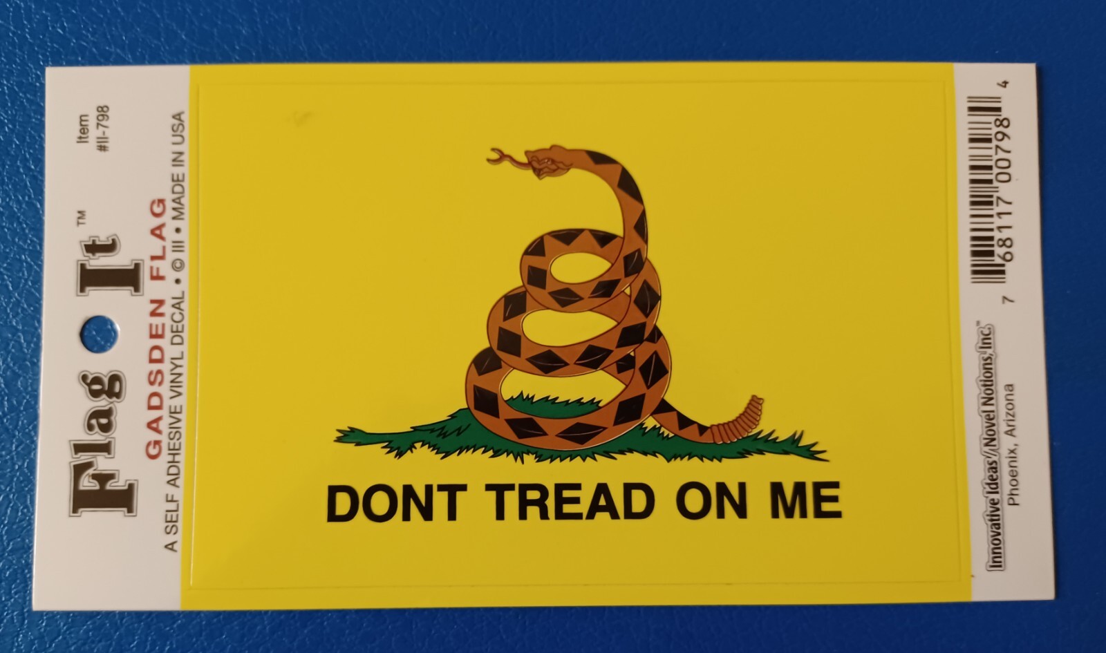 Don't Tread On Me Gadsden Flag Vinyl Decal Sticker 5” X 3.5” By Flag It New