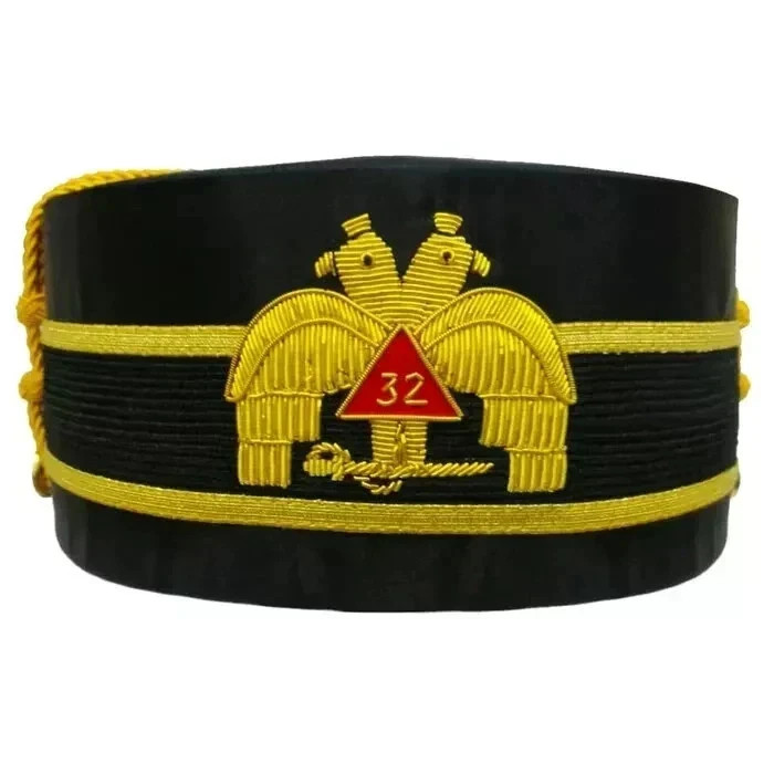 32nd Degree Scottish Rite Masonic Crown Cap Hand Embroidered Double Eagle Hat