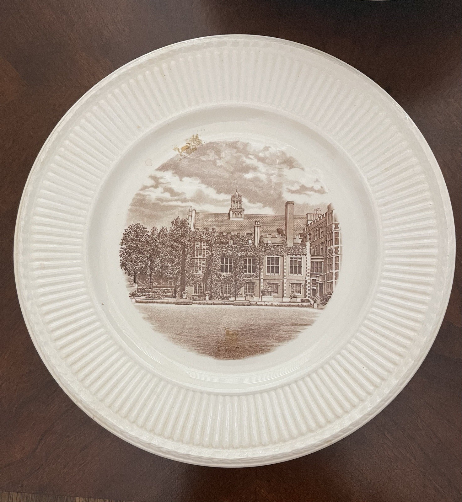Wedgwood Old London Views Middle Temple Hall College Plate 1941 Original