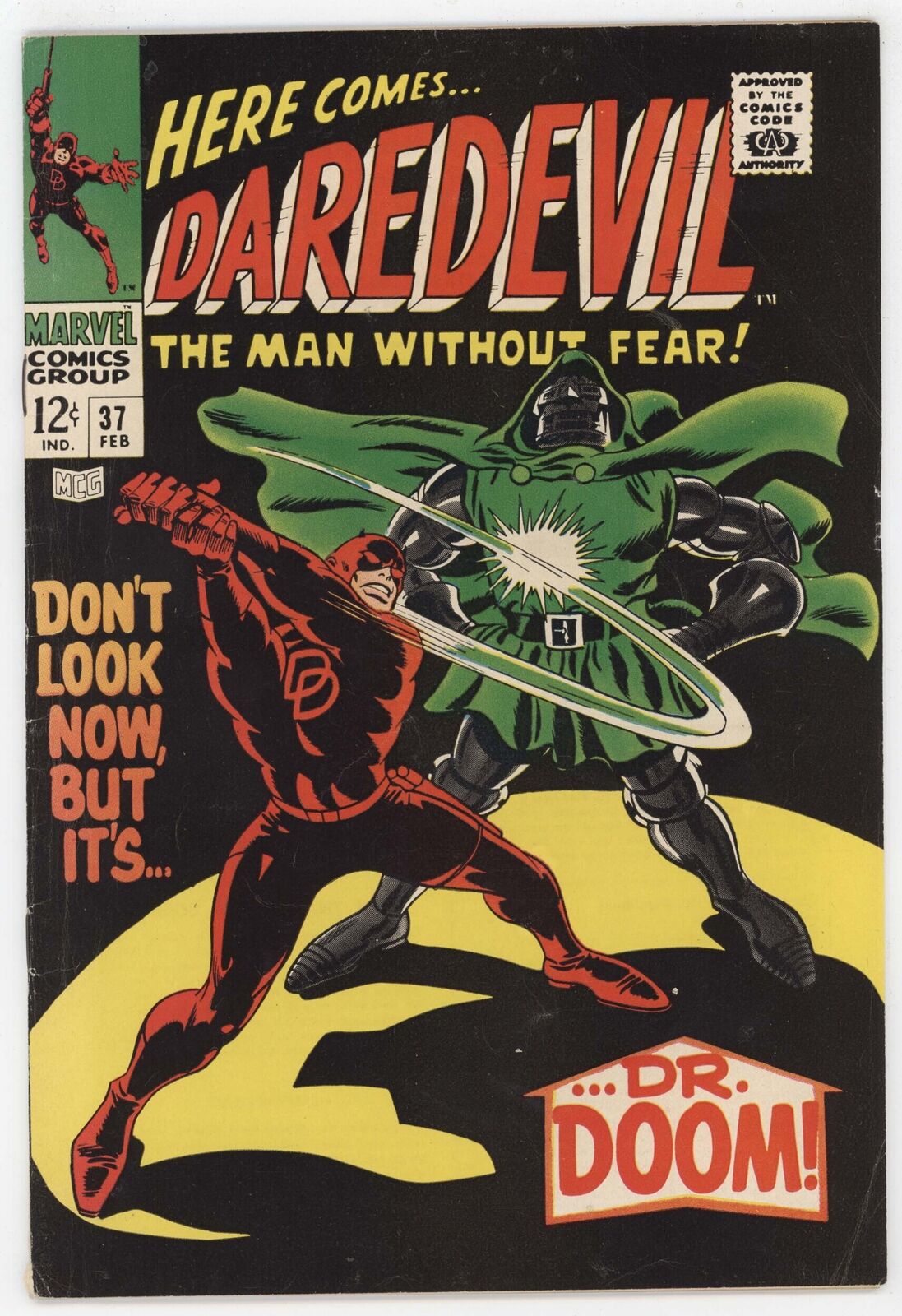 Daredevil 37 Marvel 1968 FN Stan Lee Gene Colan Fantastic Four Dr. Doom