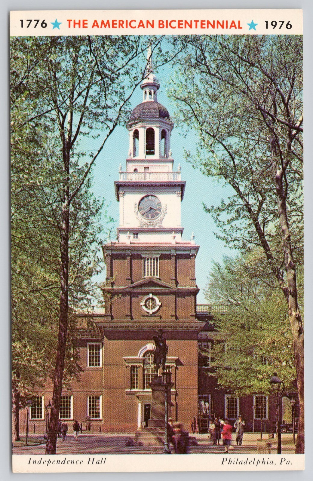 American Bicentennial Independence Hall Philadelphia PA Pennsylvania Postcard