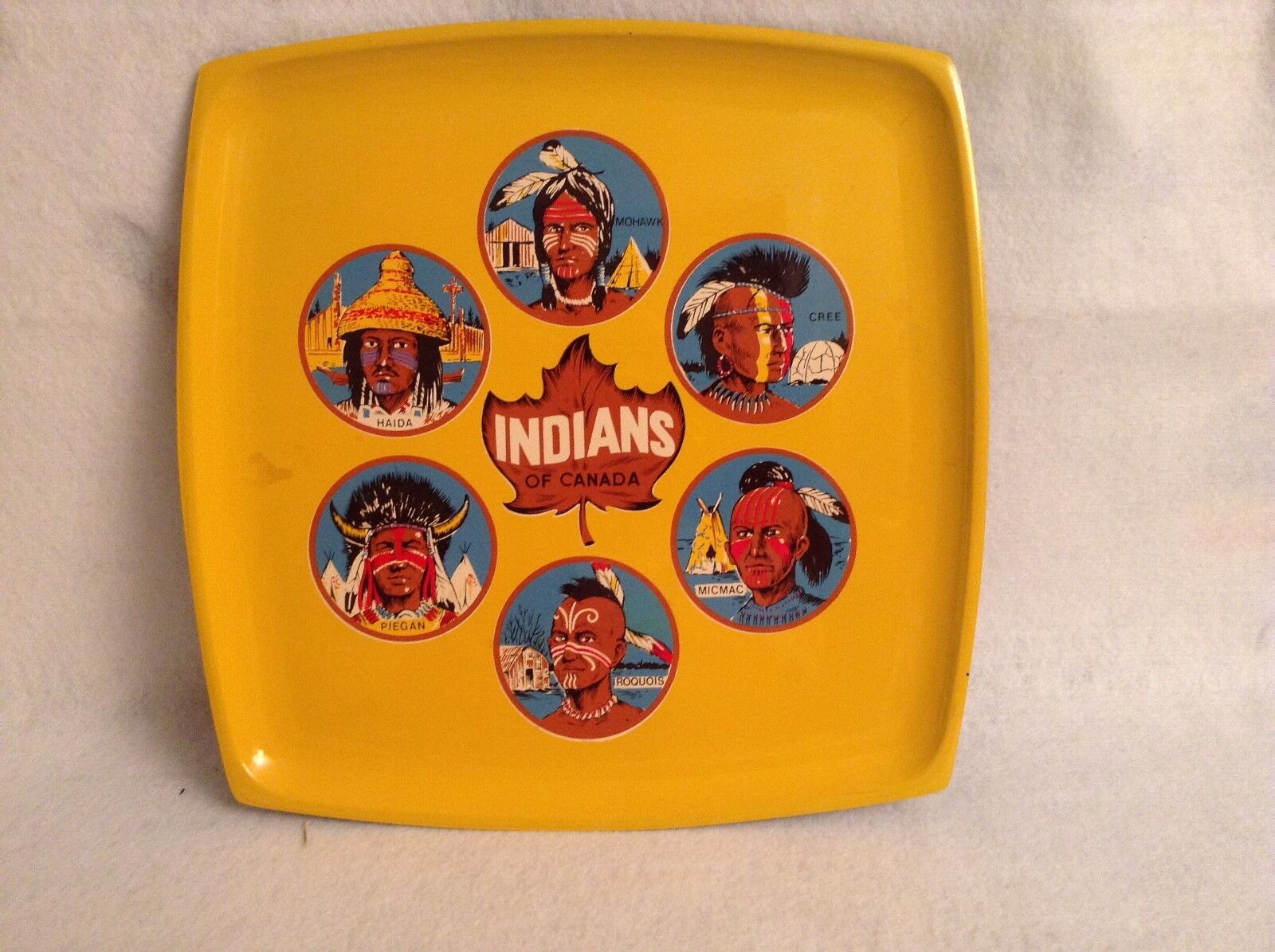 Vintage Indians of Canada Serving Tray Collectible Serveware Home Decor