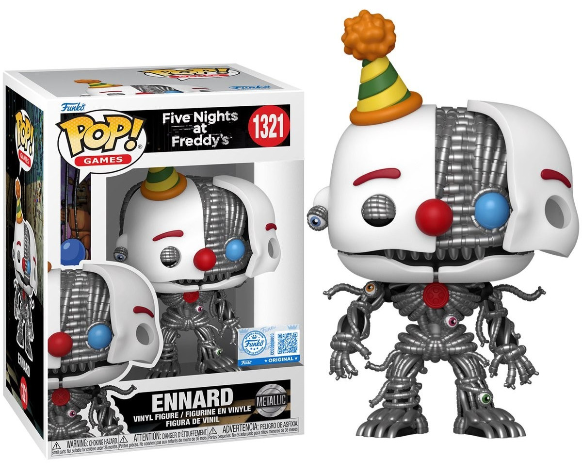 Funko Pop Ennard Metallic #1321 FNAF Exclusive Vinyl Figure + Protector PRESALE