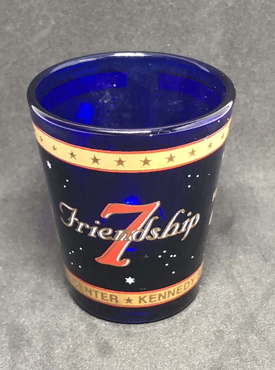 NASA Friendship 7 John Glenn 1962 Mercury 6 Shot Glass Kennedy Space Center RARE