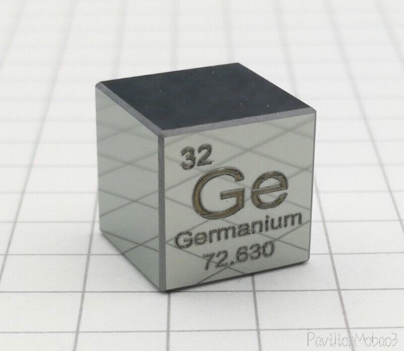 1 Pc 10mm Germanium Metal Density 99.99% Cube Element Periodic Table Collection