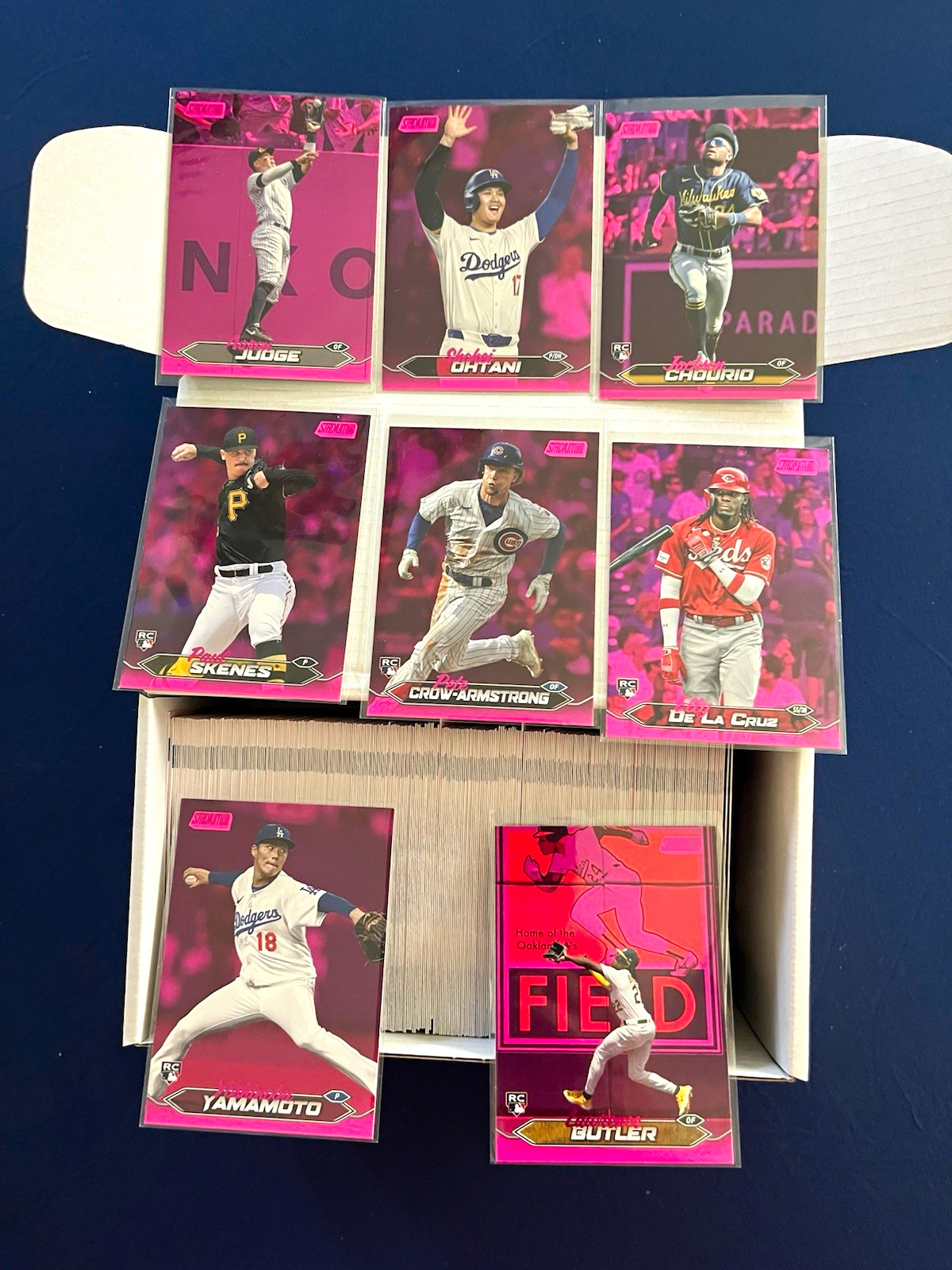Topps Stadium Club 2024 pink foil complete set 1-300  Ohtani Skenes PCA Elly MLB