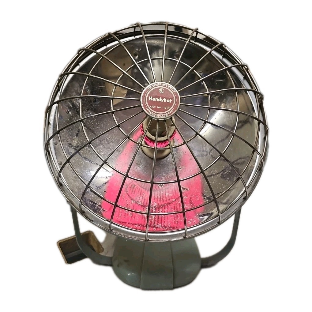 ART DECO Mint Green Vintage HandyHot No 1210 Chicago Electric Heater WORKING