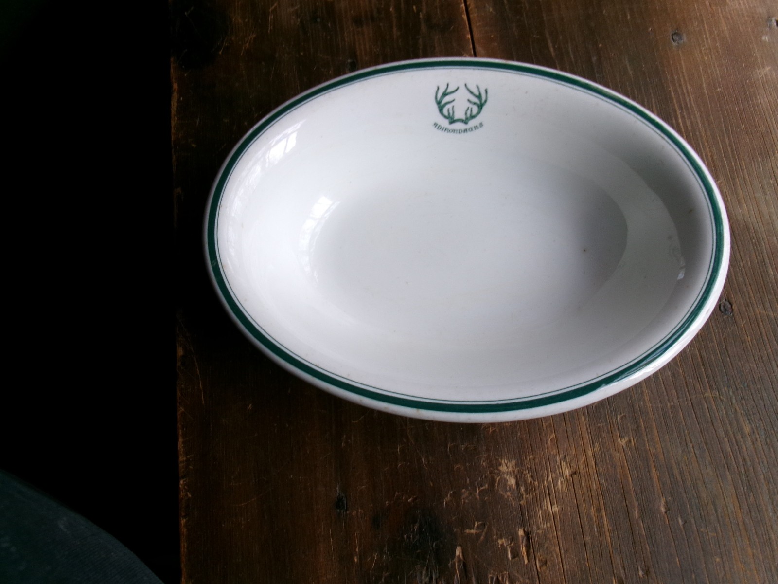 RAQUETTE LAKE NY ANTLERS HOTEL CHINA SERVING DISH ADIRONDACKS NY BLUE MOUNTAIN
