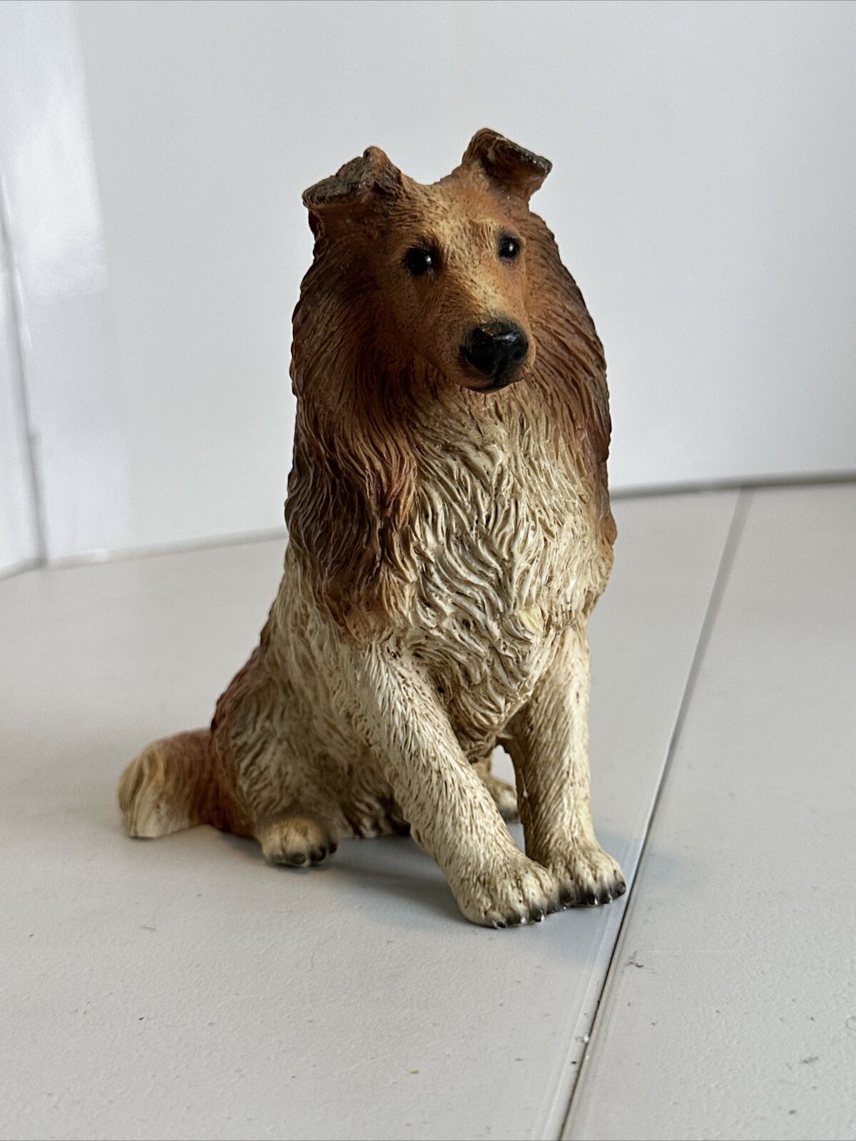 CASTAGNA Large Resin Collie Dog made in Italy 1987 4.5” T