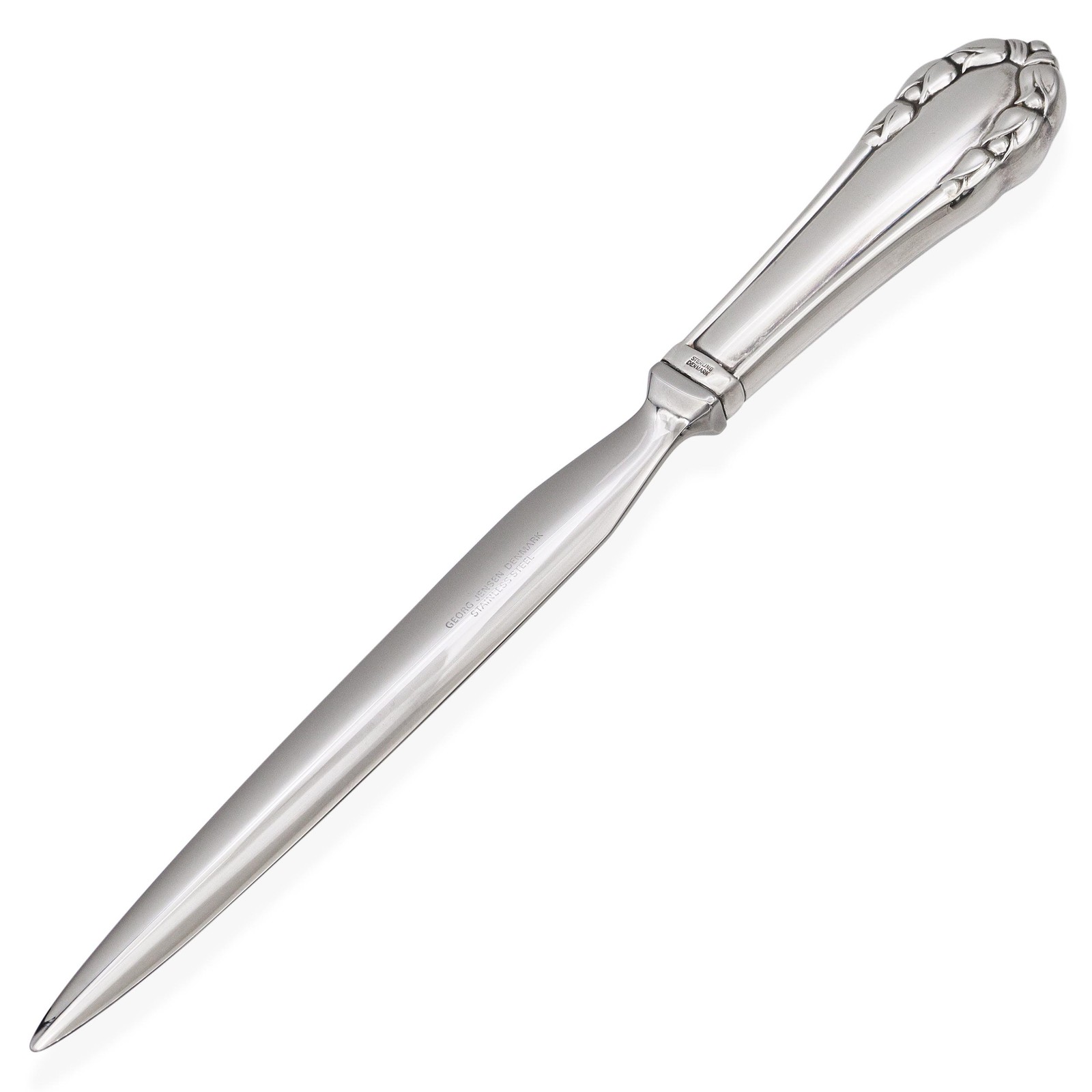 Georg Jensen Denmark Sterling Silver Handle and Stainless Steel Letter Opener