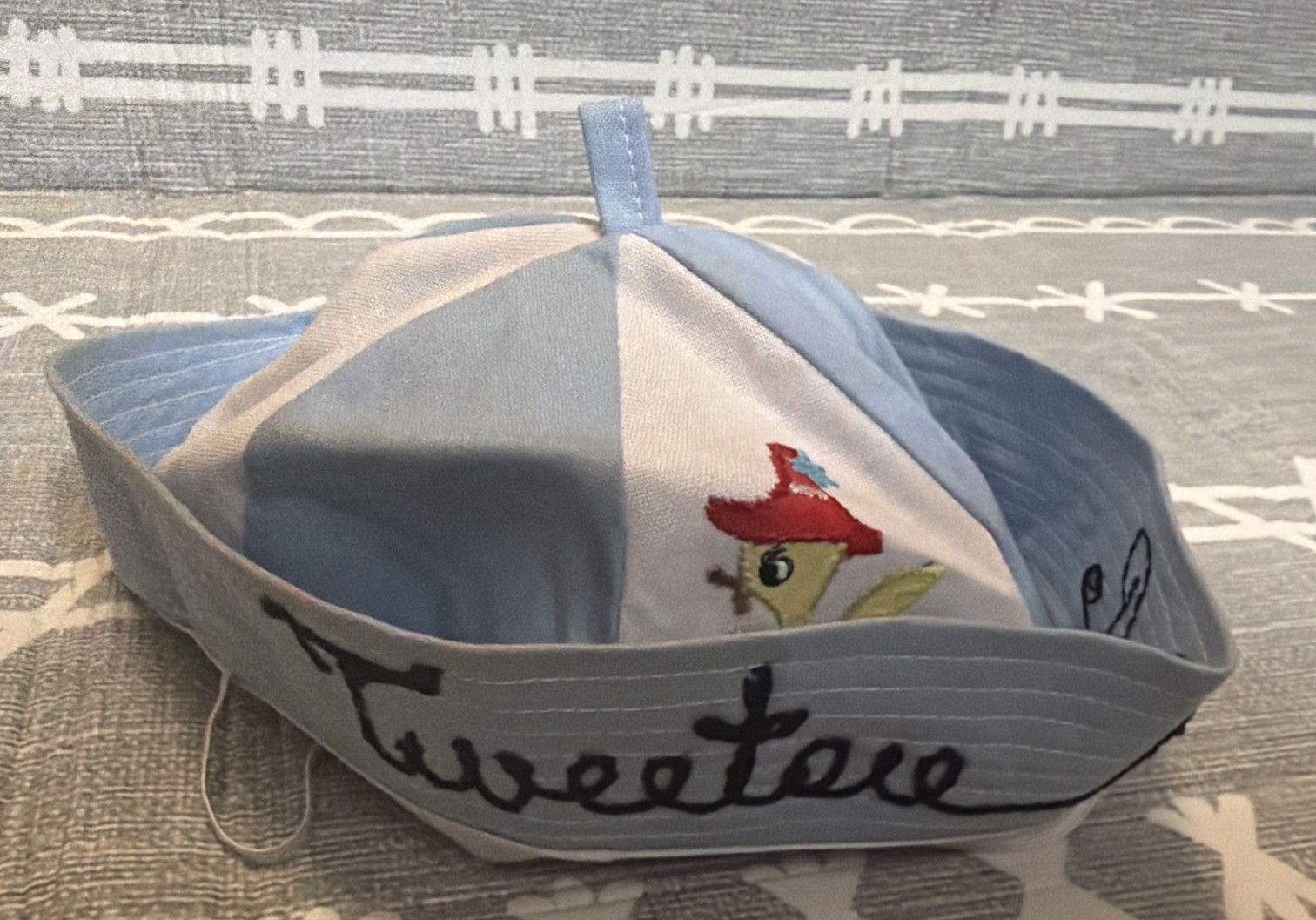 Vintage Old Tweetsie Railroad Baby Western Boat Sailor Cowboy Hat With Strap Vintage Old Tweetsie Railroad Baby Western Boat Sailor Cowboy Hat With Strap