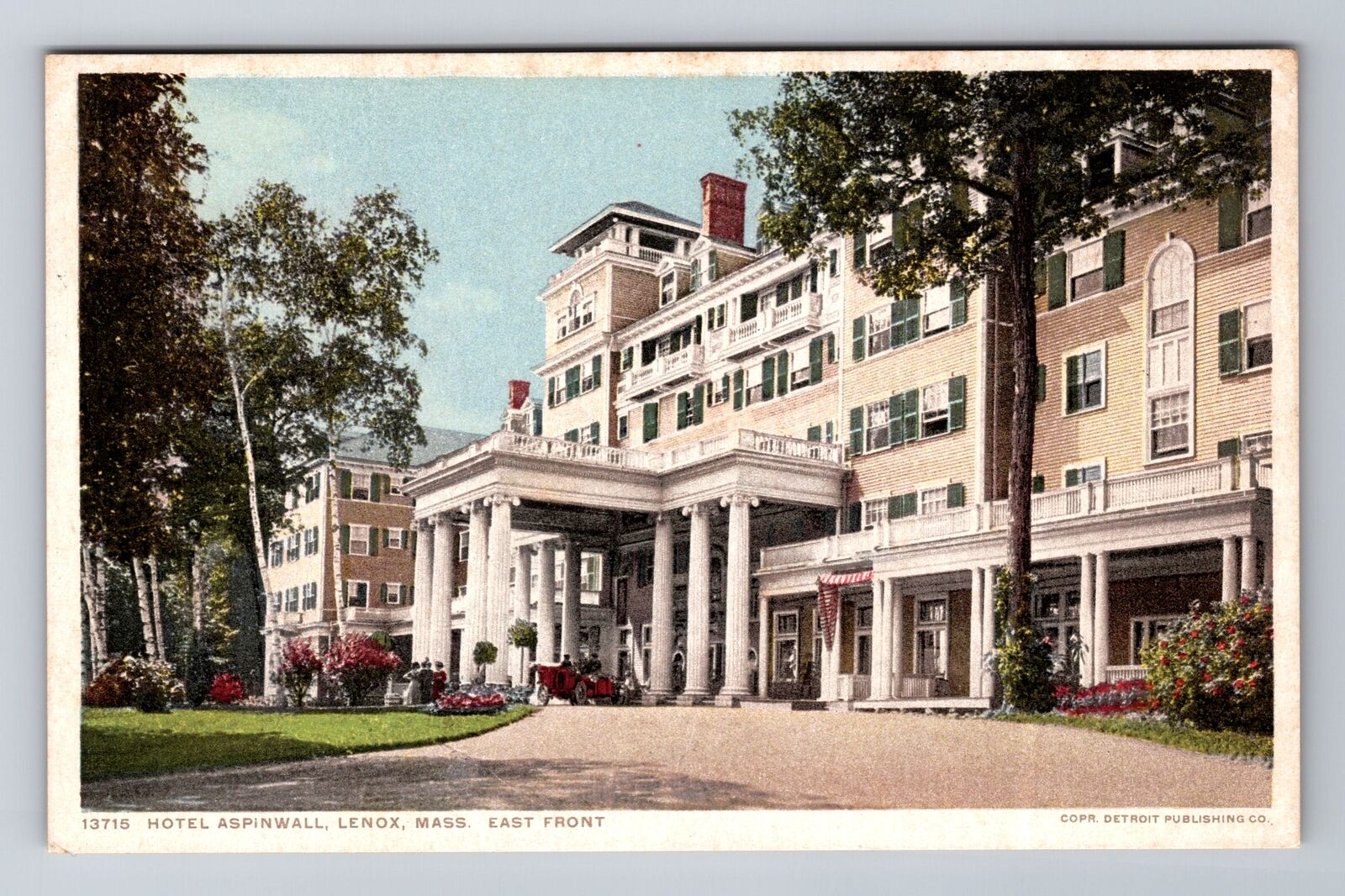 Lenox MA-Massachusetts, Hotel Aspinwall, Advertising, Antique Vintage Postcard