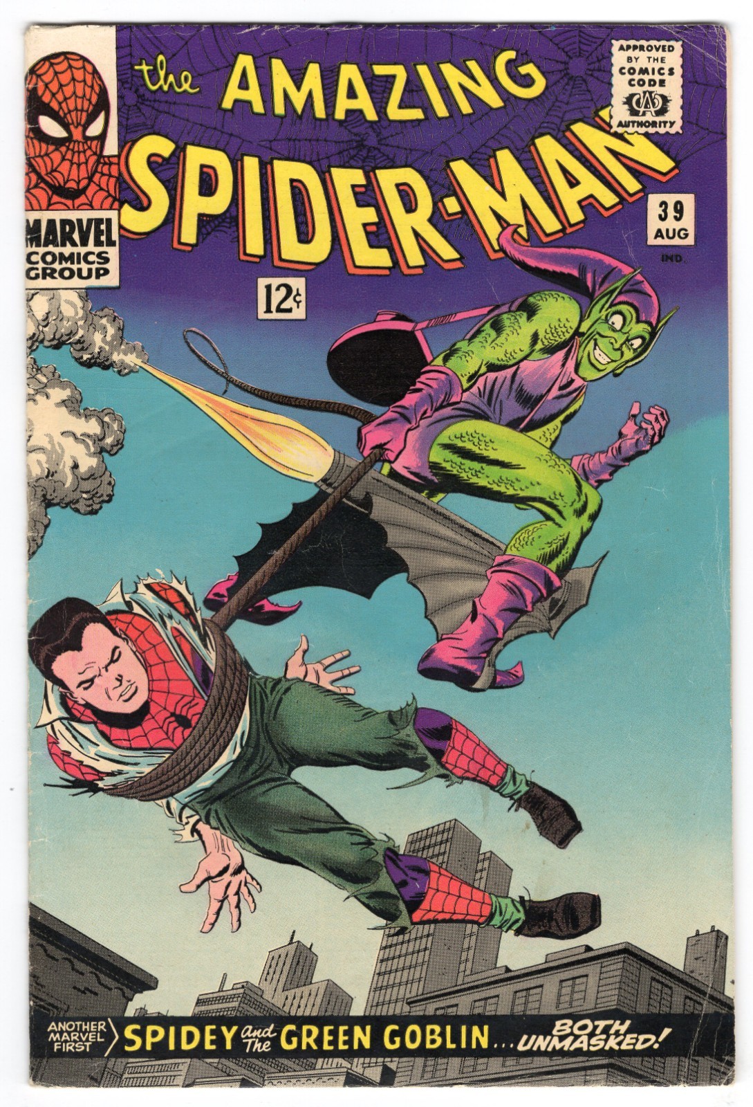 Amazing Spider-Man 39 1966 VG/F 5.0 Green Goblin 1st John Romita Art In Title