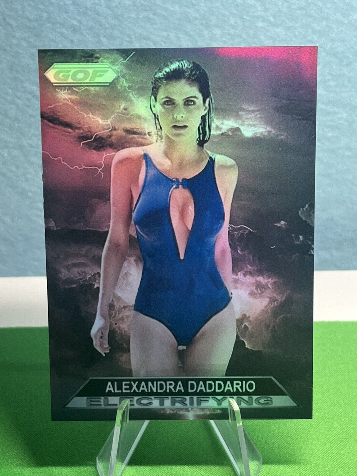 2024 GOF Girls on Film Alexandra Daddario Electrifying Holo Trading Card READ