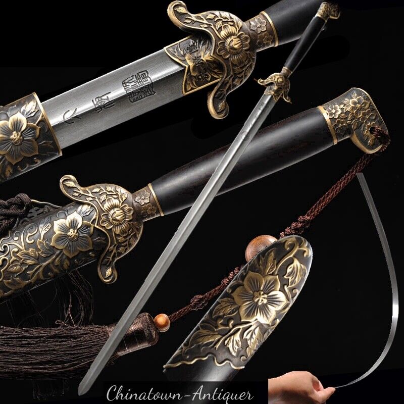 Kung Fu TaiJi Jian Tai-chi Soft Sword Refining Folded Pattern Steel Blade #1301