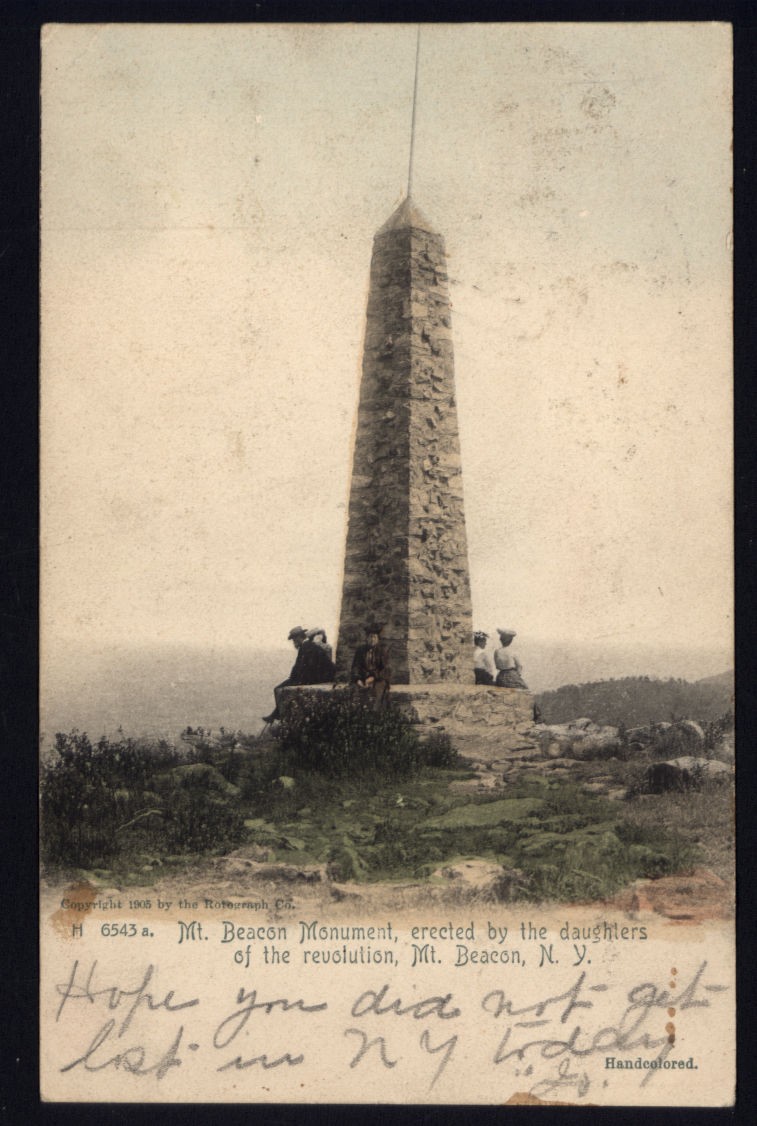 1905 MT. BEACON MONUMENT N.Y. * Rotograph Postcard posted to Garrison
