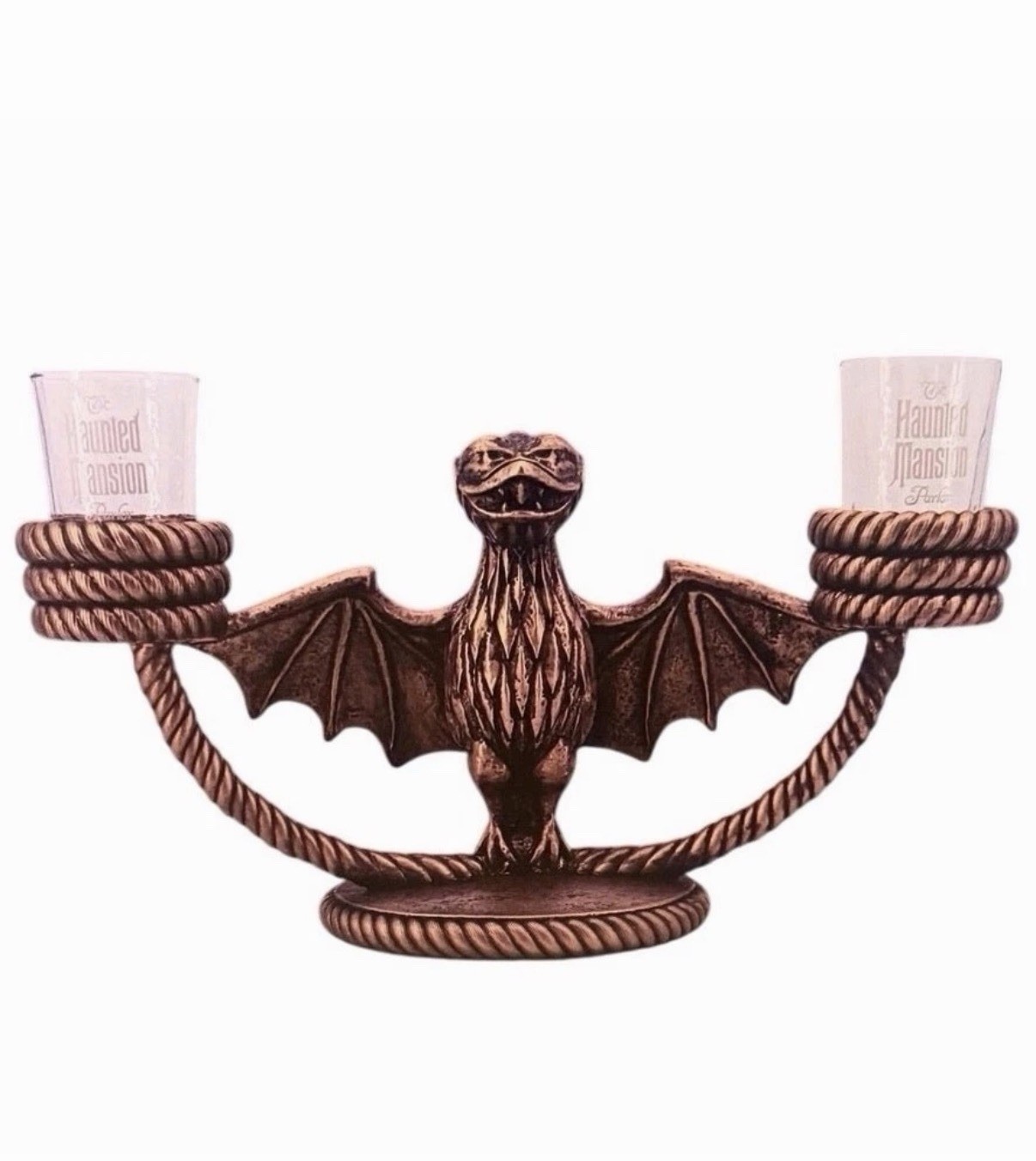 ⁠DCL Haunted Mansion Parlor Bat Stanchion Glass Holder Disney Treasure Exclusive
