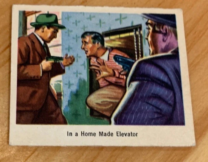 Rare 1949 Bowman America Salutes The FBI #8 In A Home Made Elevator Good Crease
