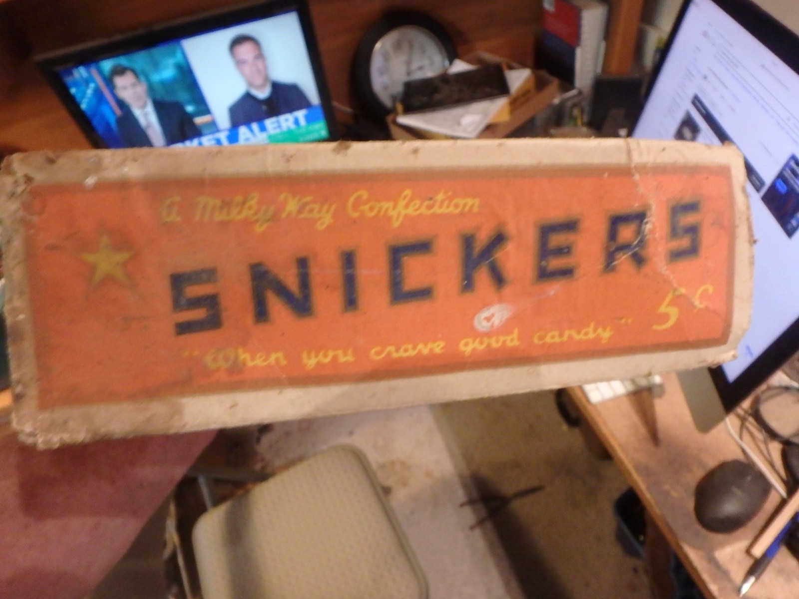 5A-vintage bottom of SNICKERS 5 cent box 5A-vintage bottom of SNICKERS 5 cent box