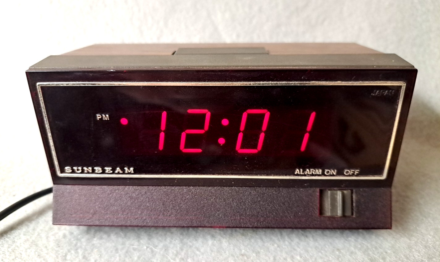 Vintage 1978 Sunbeam DIGI-TIME XIII Digital Red LED Alarm Clock Japan