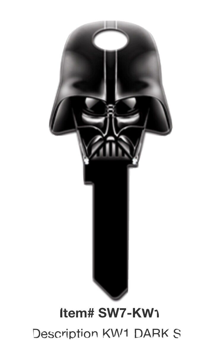 Darth Vader The Dark Side Kwickset, Atlas, Dexter,B&D Locks  KW1 House Key Blank