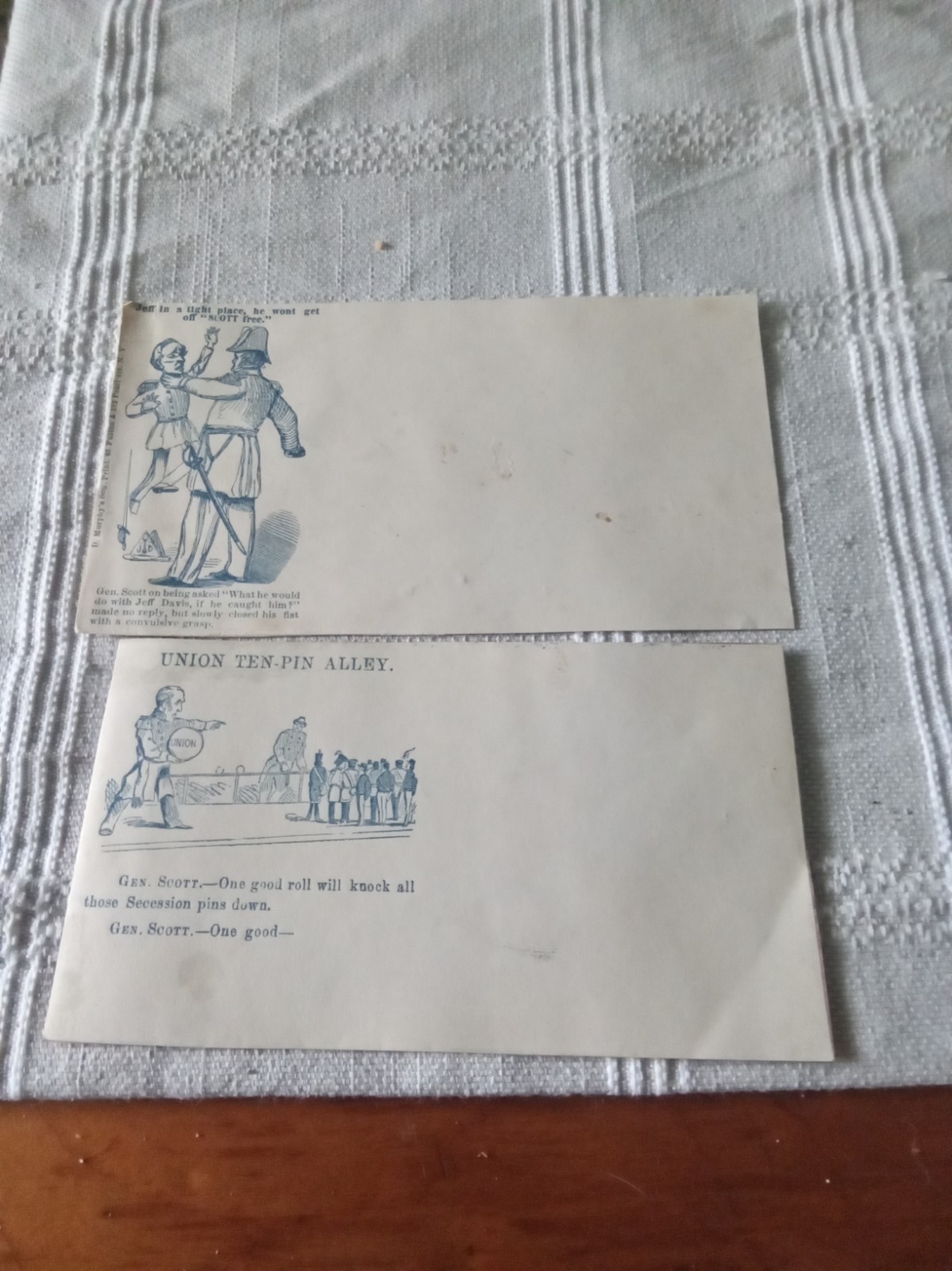 Civil War General Winfield Scott & Jefferson Davis Cover EXCELLENT CONDITION