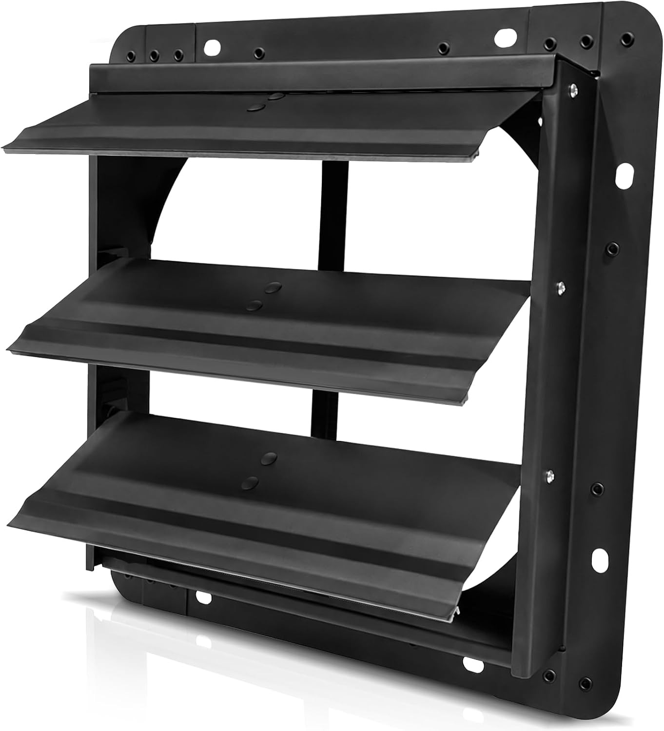 14 Inch Automatic Gravity Shutter Louver Vent, Galvanized Steel Exhaust Vent for