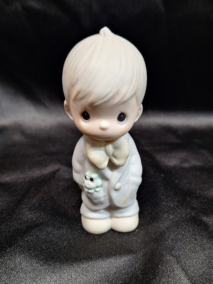 VINTAGE ENESCO PRECIOUS MOMENTS BEST MAN 1983 JONATHAN & DAVID E-2836 FIGURINE