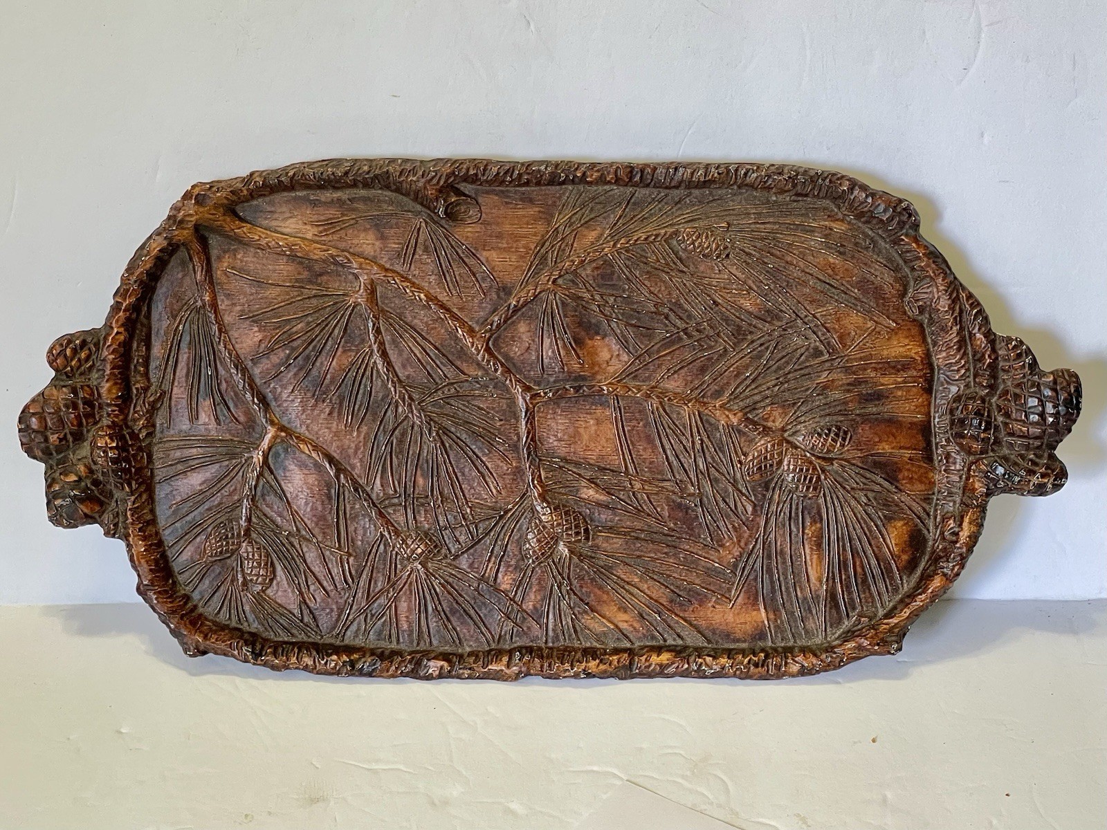 Vintage Syroco Style MD Decorative Tray 15” x 7.5\