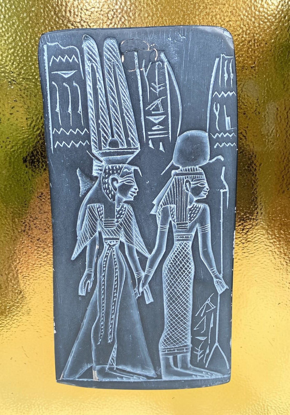 Vintage Ancient Egyptian Facsimiles Hieroglyphic Stone Wall Plaque