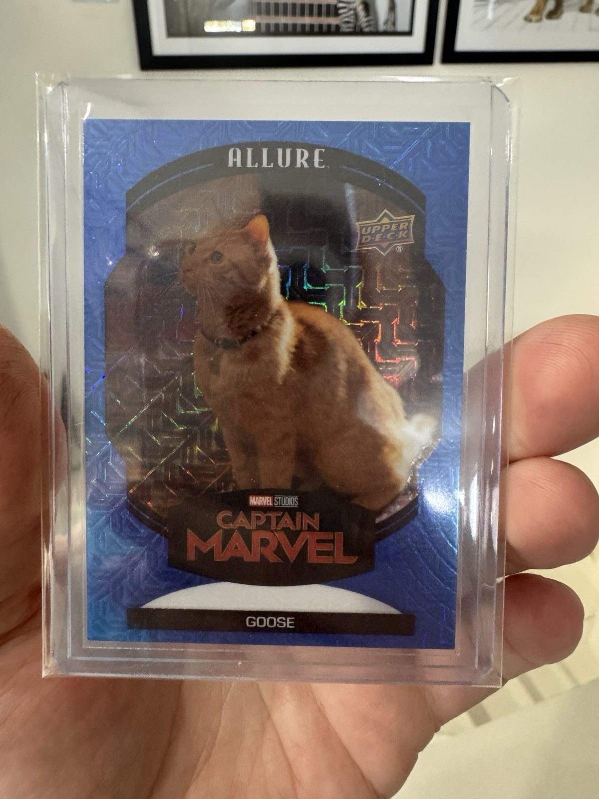 2022 Marvel Allure Goose Captain Marvel BLUE LINE Parallel 12/35 RARE Card #89