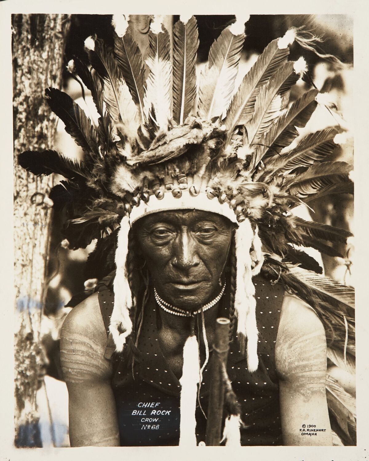 Crow Chief Bull Rock Native American Indian 8 x 10 Photo Vintage