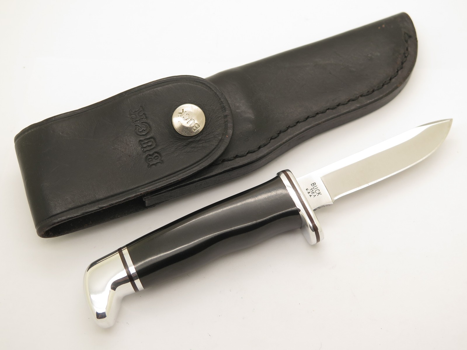 Vintage 1988 Buck 116 Caper Small Fixed Blade Hunting Knife & Flap Sheath