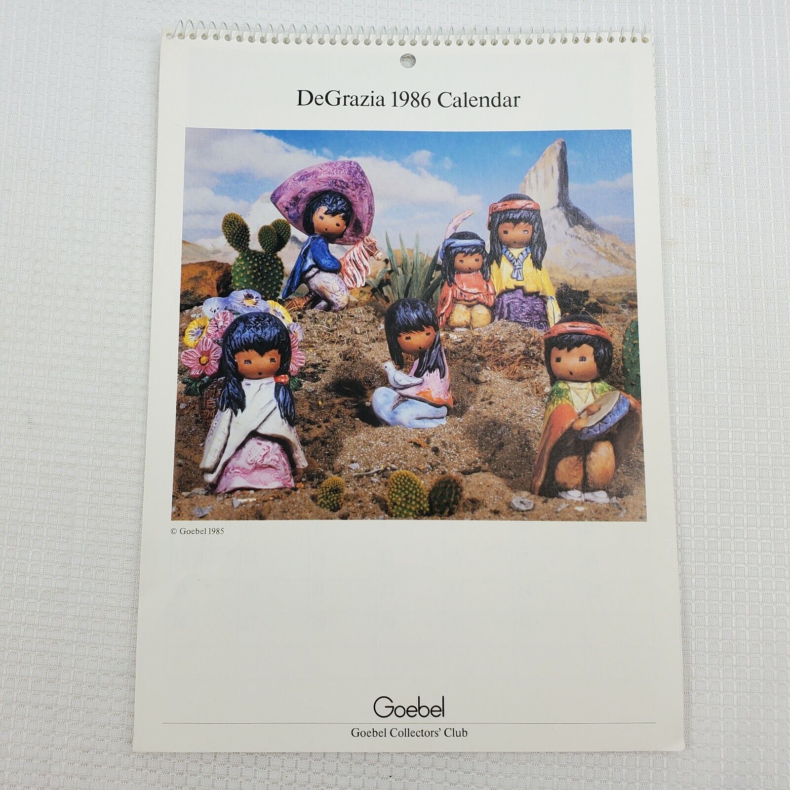 Calendar DeGrazia Goebel Collector's Club Lithographed in Germany 1986
