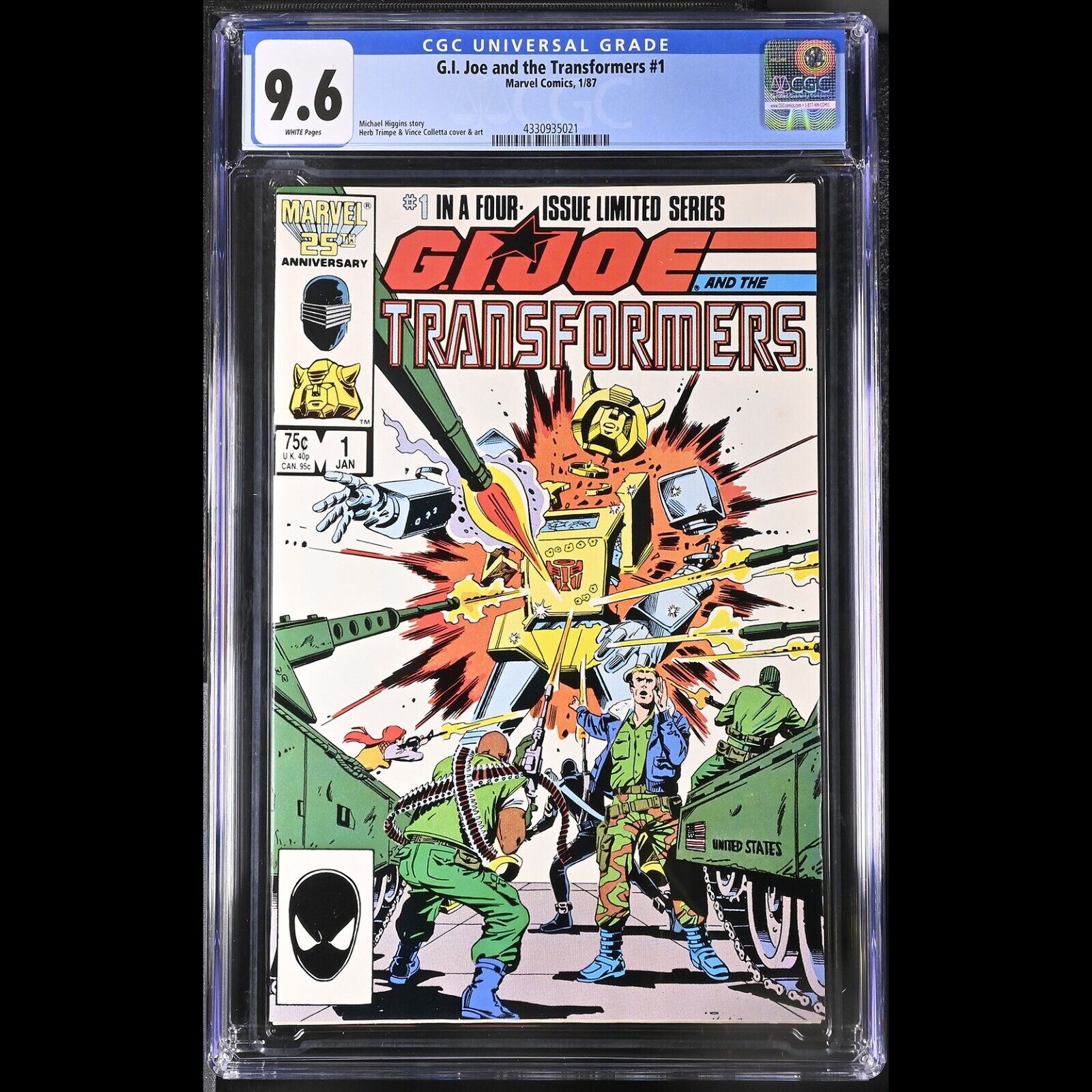 G.I. Joe and the Transformers #1 - 1987 Marvel Comics - CGC 9.6