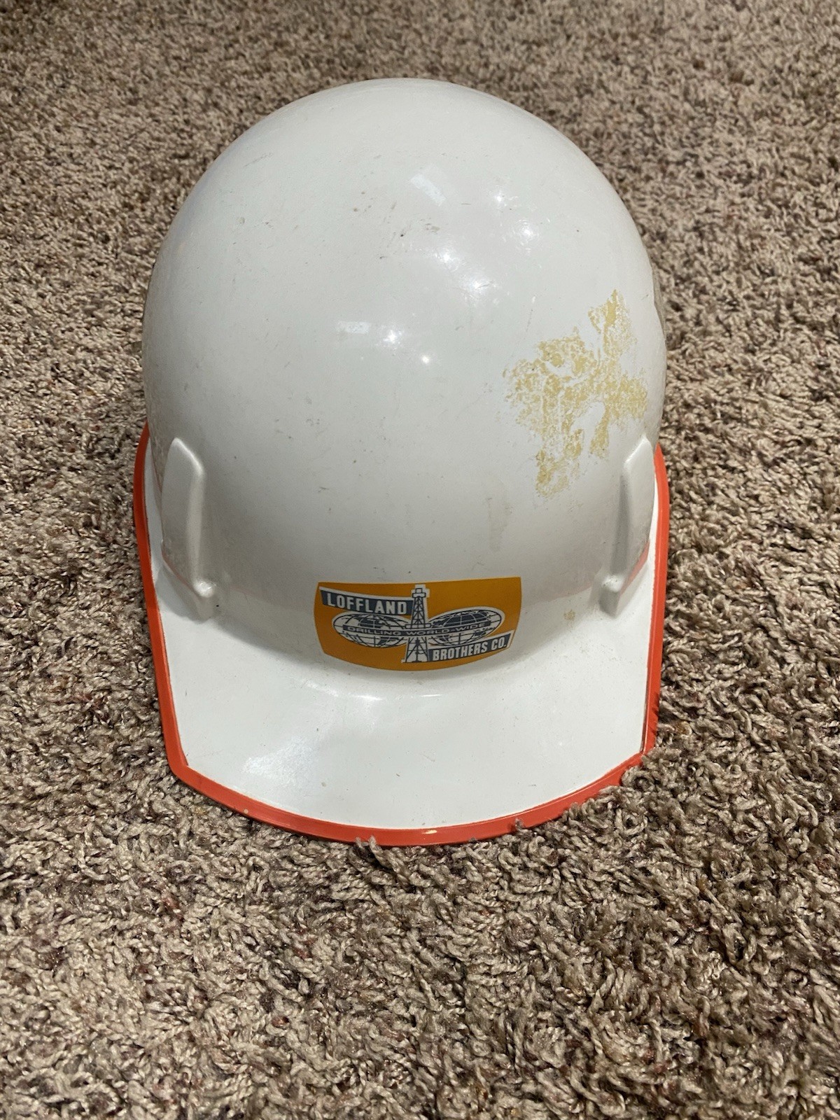 MSA HARD PLASTIC WHITE LOFFLAND BROTHERS CO. HARD HAT