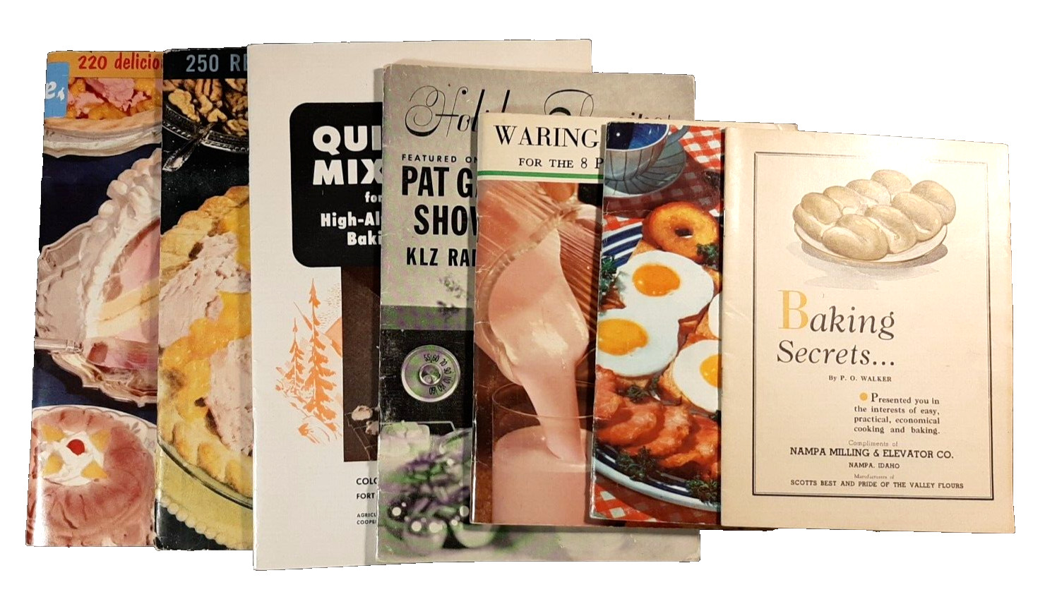 Vintage Cookbooks Variety LOT of 7 Paperbacks cbl#6